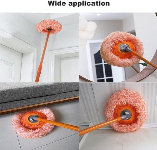 360° Rotatable Long Handle Telescopic Cleaning Mop with Detachable Microfiber Head