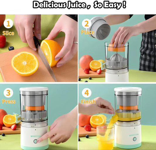 Automatic USB Rechargeable Portable Citrus Juicer & Orange Squeezer Machine