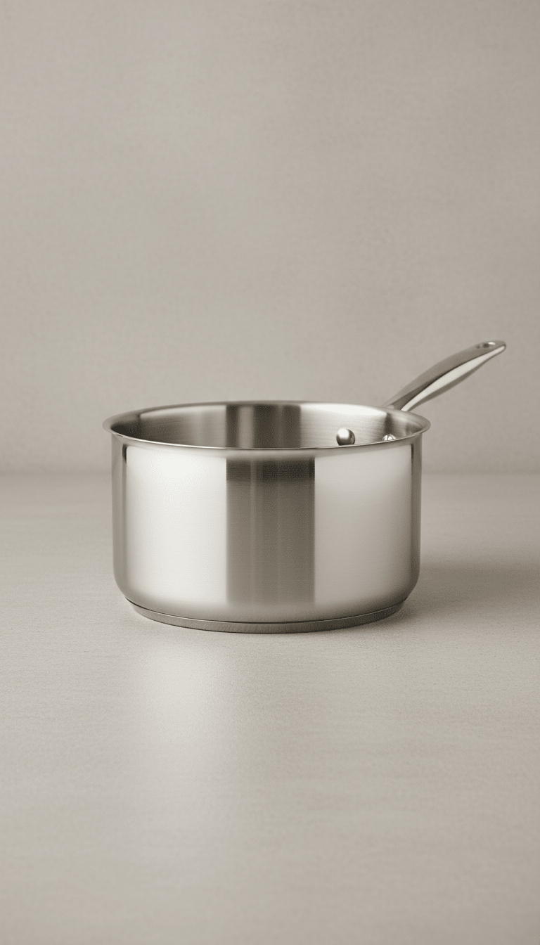 Stainless Steel Saucepan with Pour Spout - The Kitchen Ease