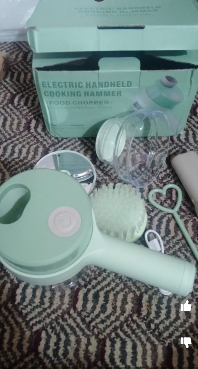 4-in-1 Handheld Wireless Electric Vegetable Cutter & Chopper