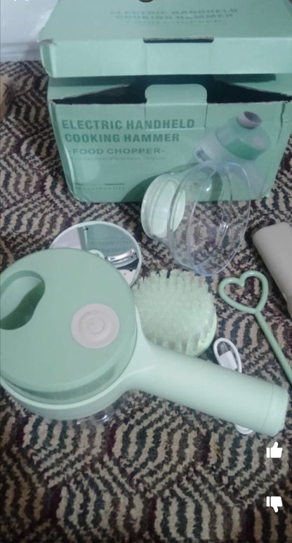 4-in-1 Handheld Wireless Electric Vegetable Cutter & Chopper