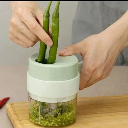 4-in-1 Handheld Wireless Electric Vegetable Cutter & Chopper