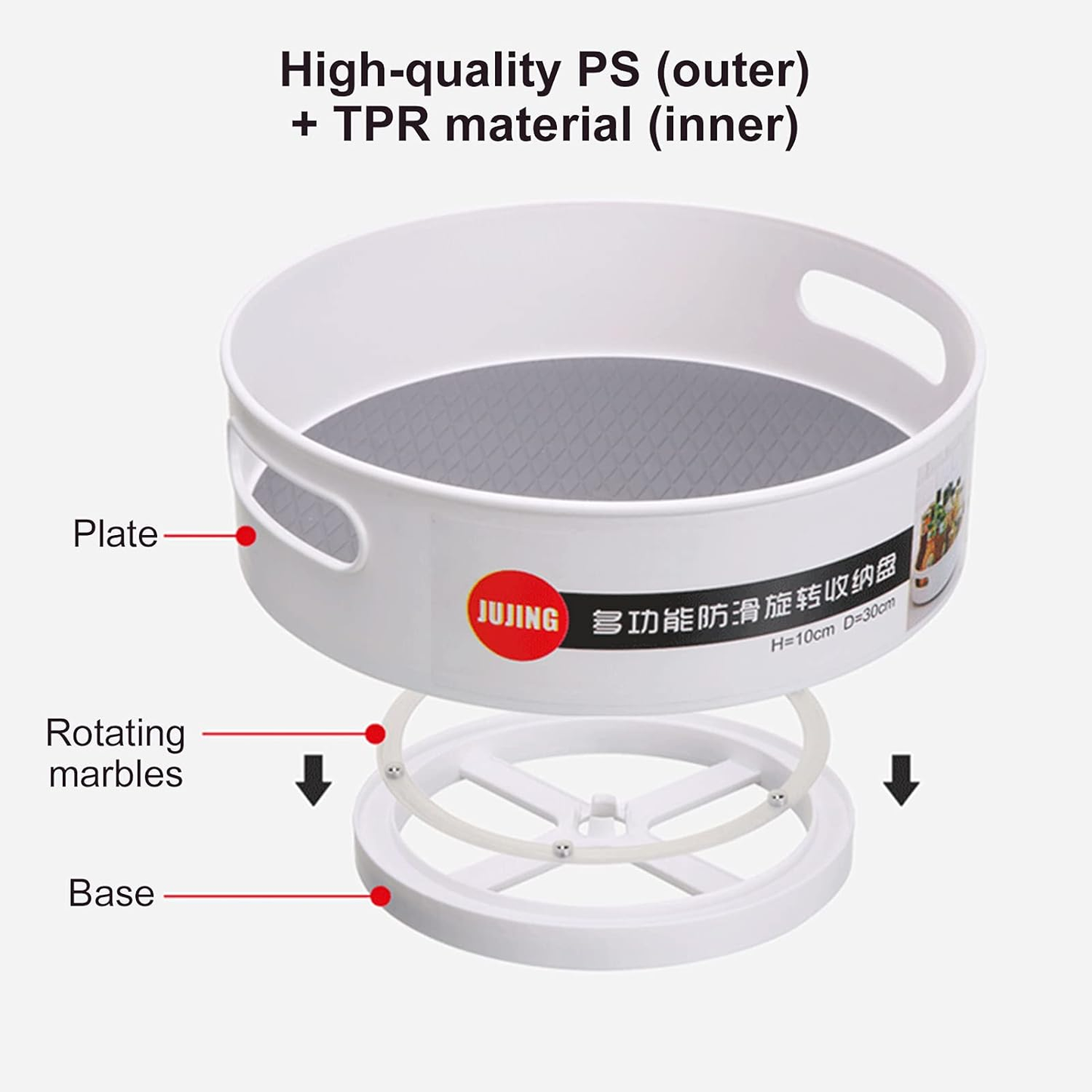 Multifunctional 360° Rotating Kitchen Storage Tray & Spice Organizer