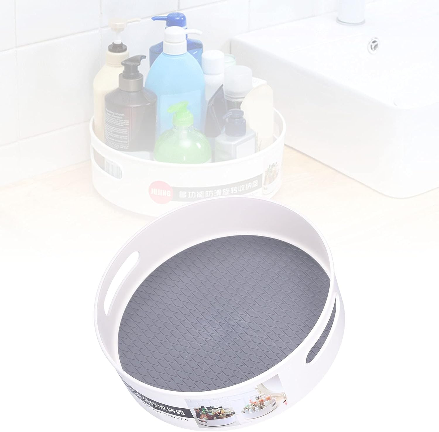 Multifunctional 360° Rotating Kitchen Storage Tray & Spice Organizer