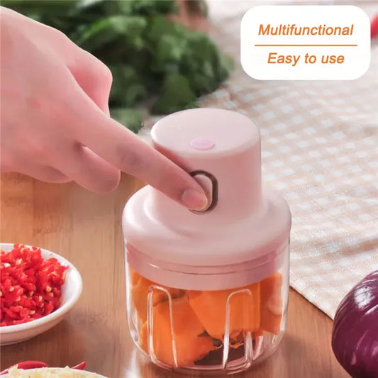 Portable USB Rechargeable Mini Electric Garlic & Onion Masher
