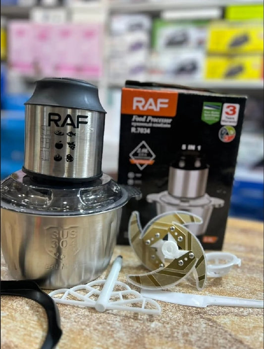 RAF Premium 800W Electric Meat Chopper & Kitchen Food Processor (2L Stainless Steel)