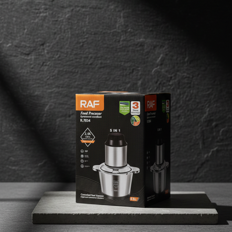 RAF Premium 800W Electric Meat Chopper & Kitchen Food Processor (2L Stainless Steel)