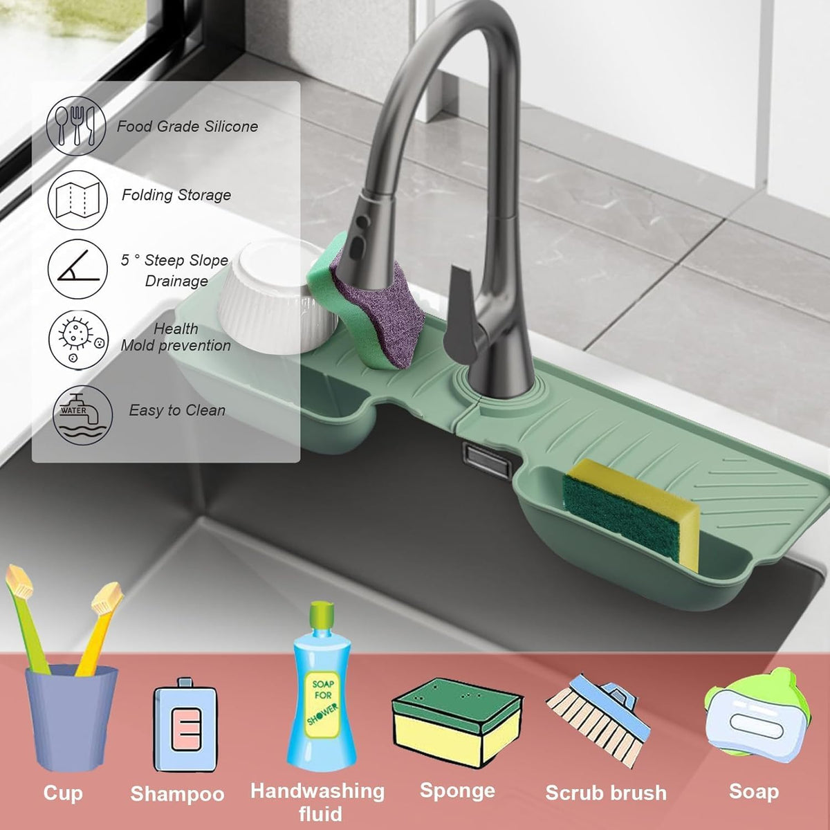 Silicone Splash Guard - The Kitchen Ease