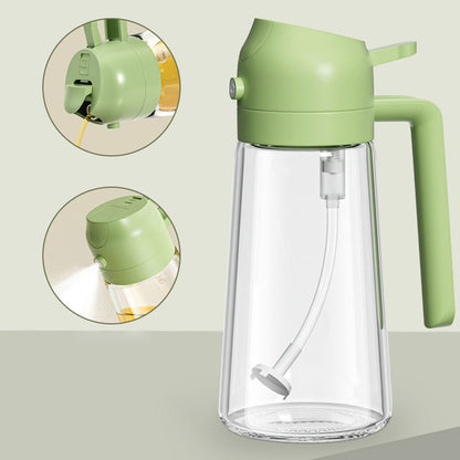 Premium 2-in-1 Glass Oil Spray & Pour Bottle for Cooking & Air Fryer