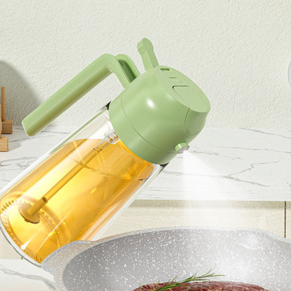 Premium 2-in-1 Glass Oil Spray & Pour Bottle for Cooking & Air Fryer