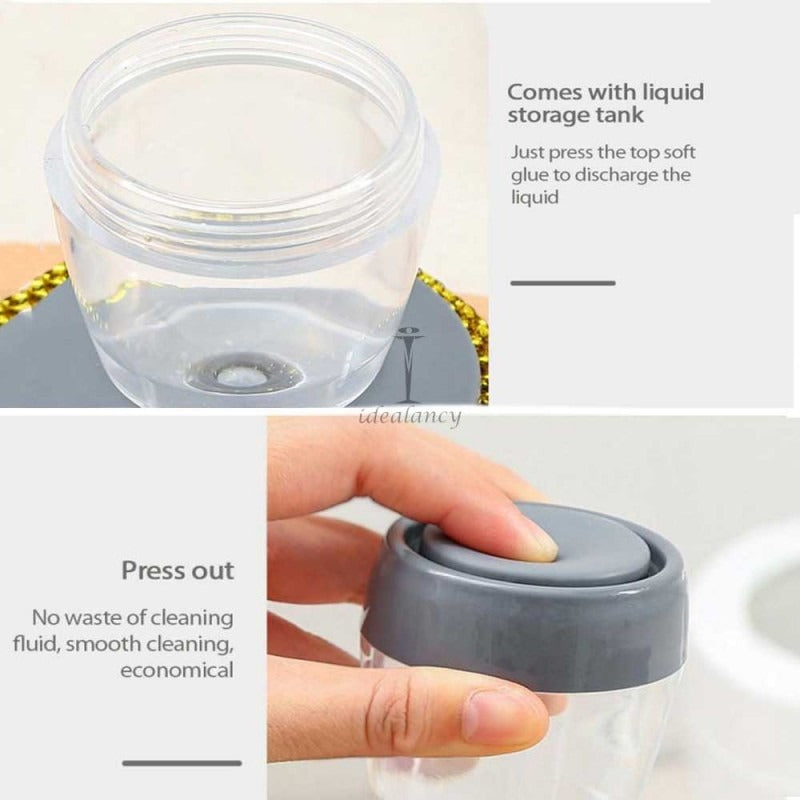 Automatic Liquid Soap Dispensing Palm Brush for Kitchen Dishwashing