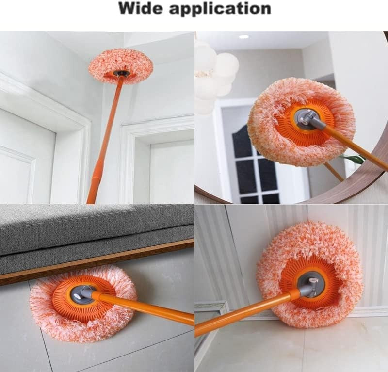 360° Rotatable Long Handle Telescopic Cleaning Mop with Detachable Microfiber Head