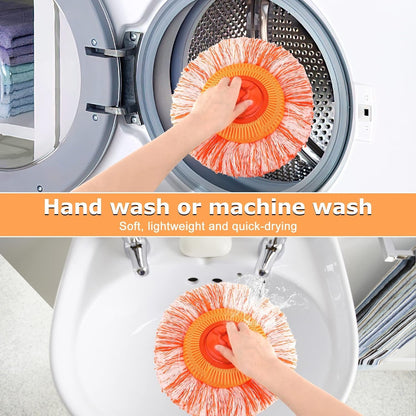 360° Rotatable Long Handle Telescopic Cleaning Mop with Detachable Microfiber Head