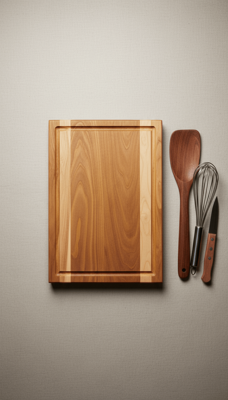 Hardwood Cutting Board with Juice Groove - The Kitchen Ease