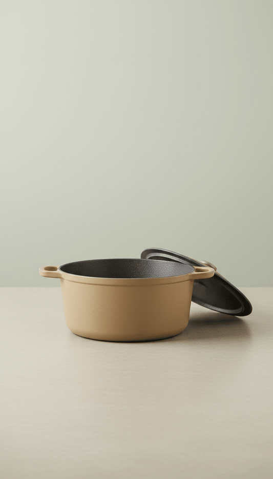 Cast Iron Dutch Oven With Enamel Coating - The Kitchen Ease