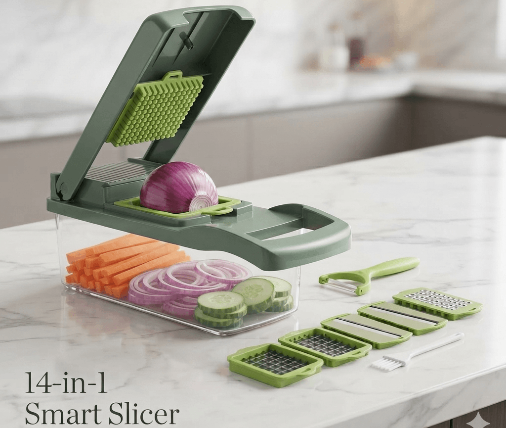 14 in 1 smart vegetable slicer chopper with interchangeable blades