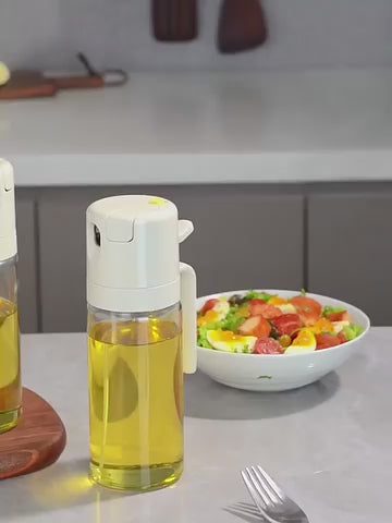 Premium 2-in-1 Glass Oil Spray & Pour Bottle for Cooking & Air Fryer