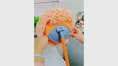 360° Rotatable Long Handle Telescopic Cleaning Mop with Detachable Microfiber Head